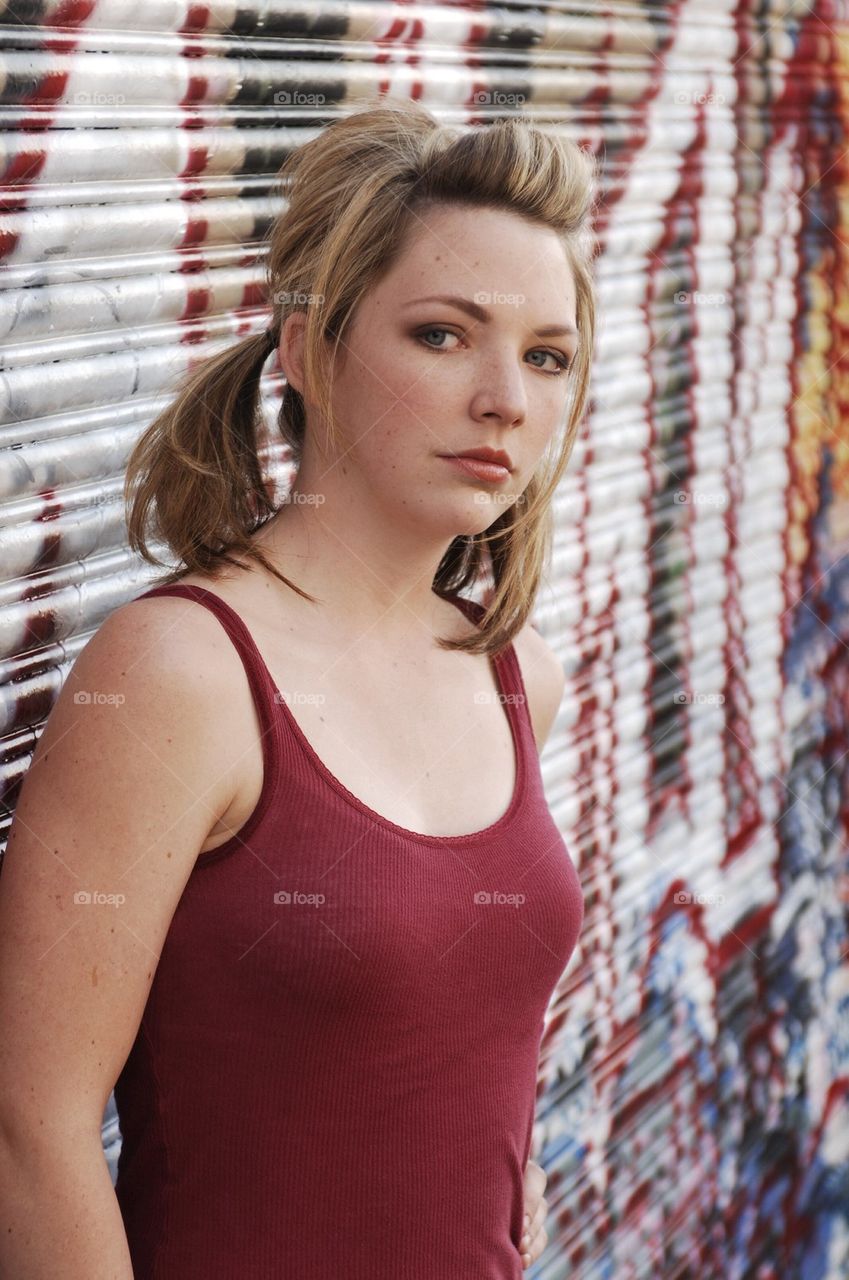 Girl in Graffiti Alley