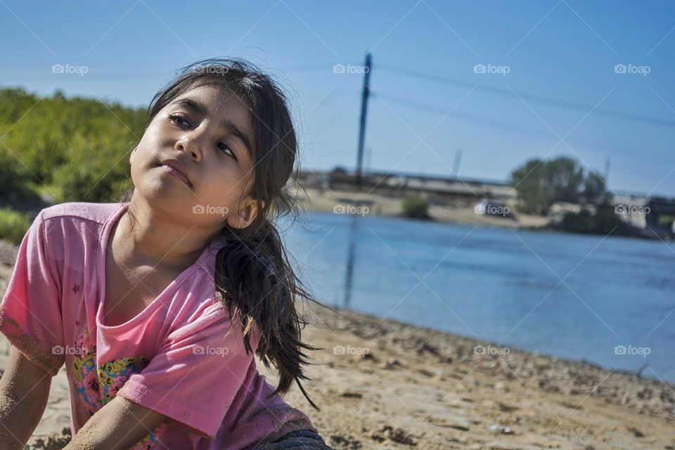 playing on sand