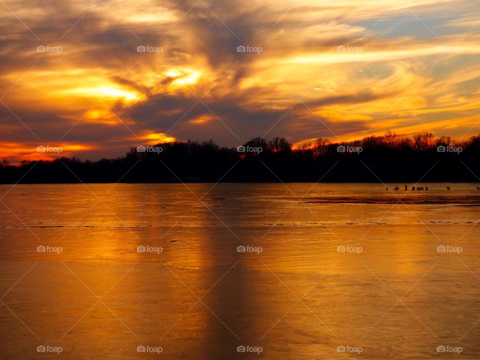 Sunset on the big lake