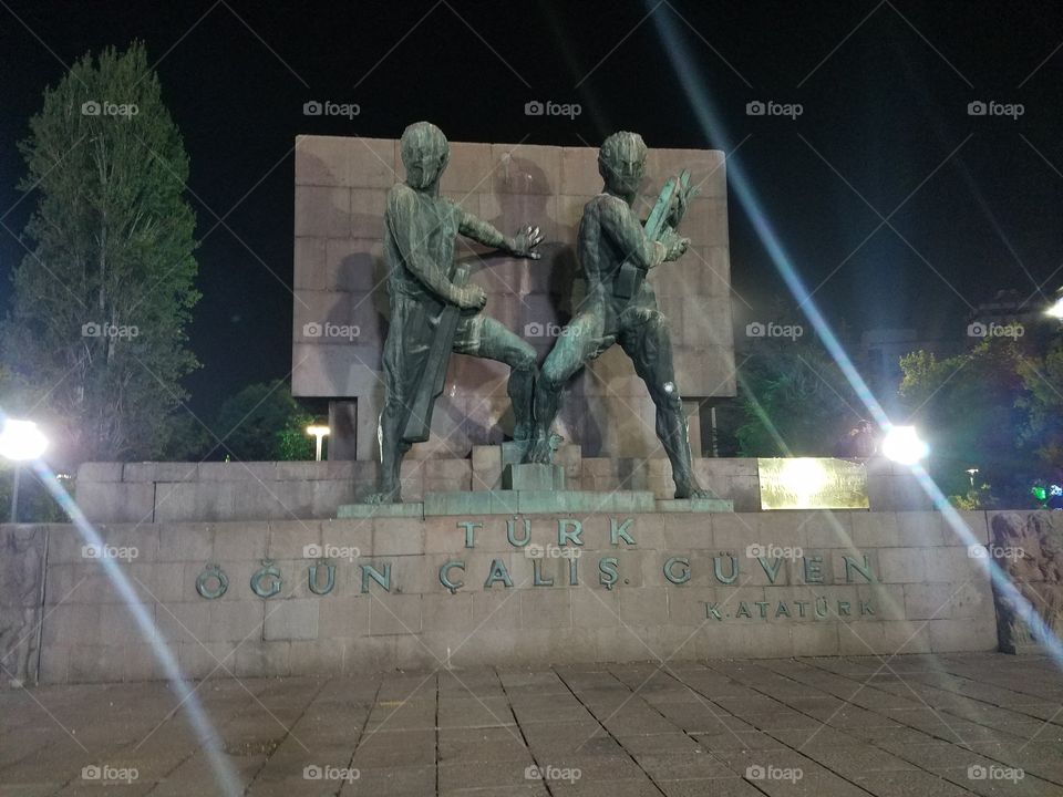 statue In kizilay square in Ankara Turkey