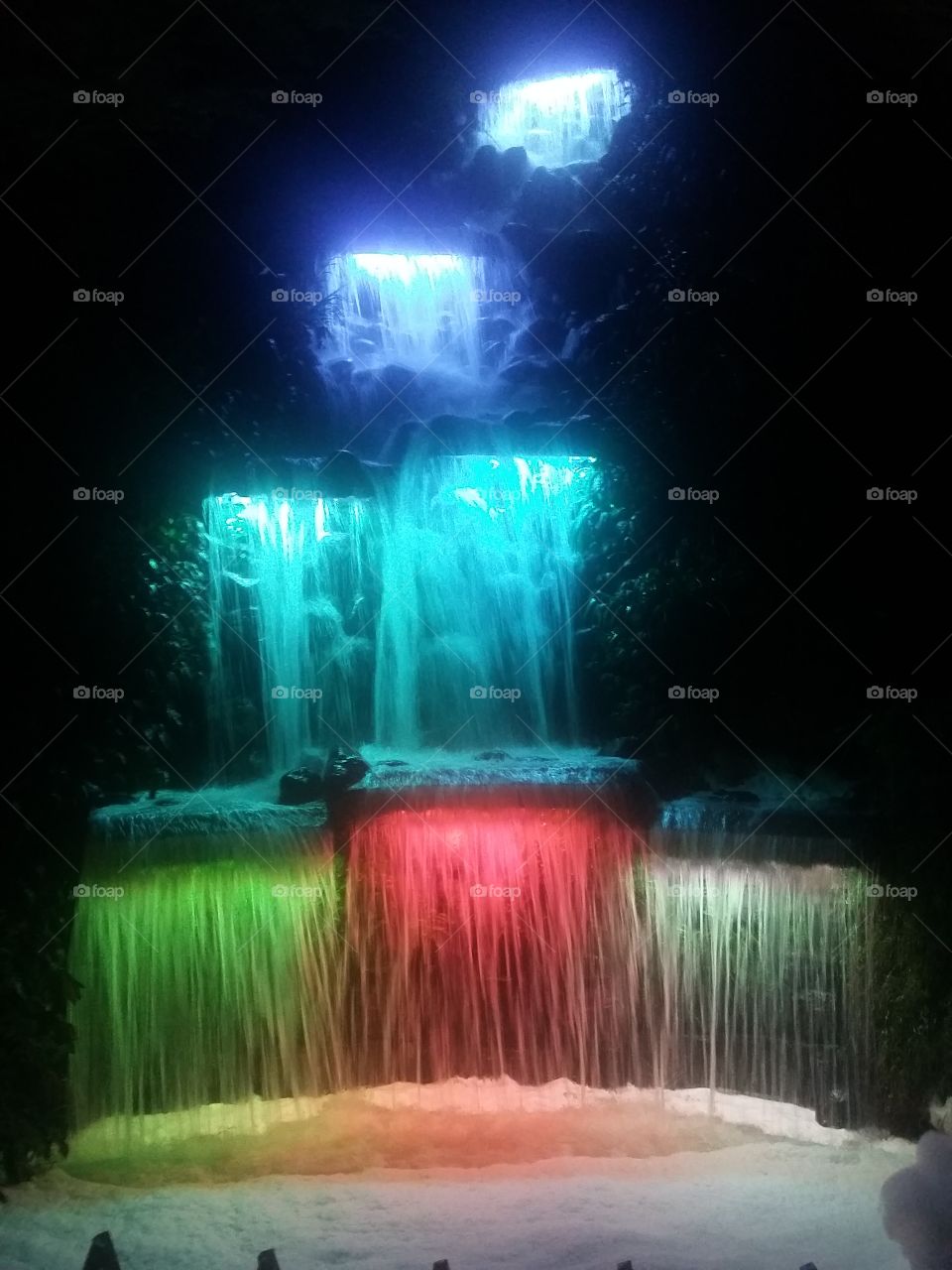 colored waterfall