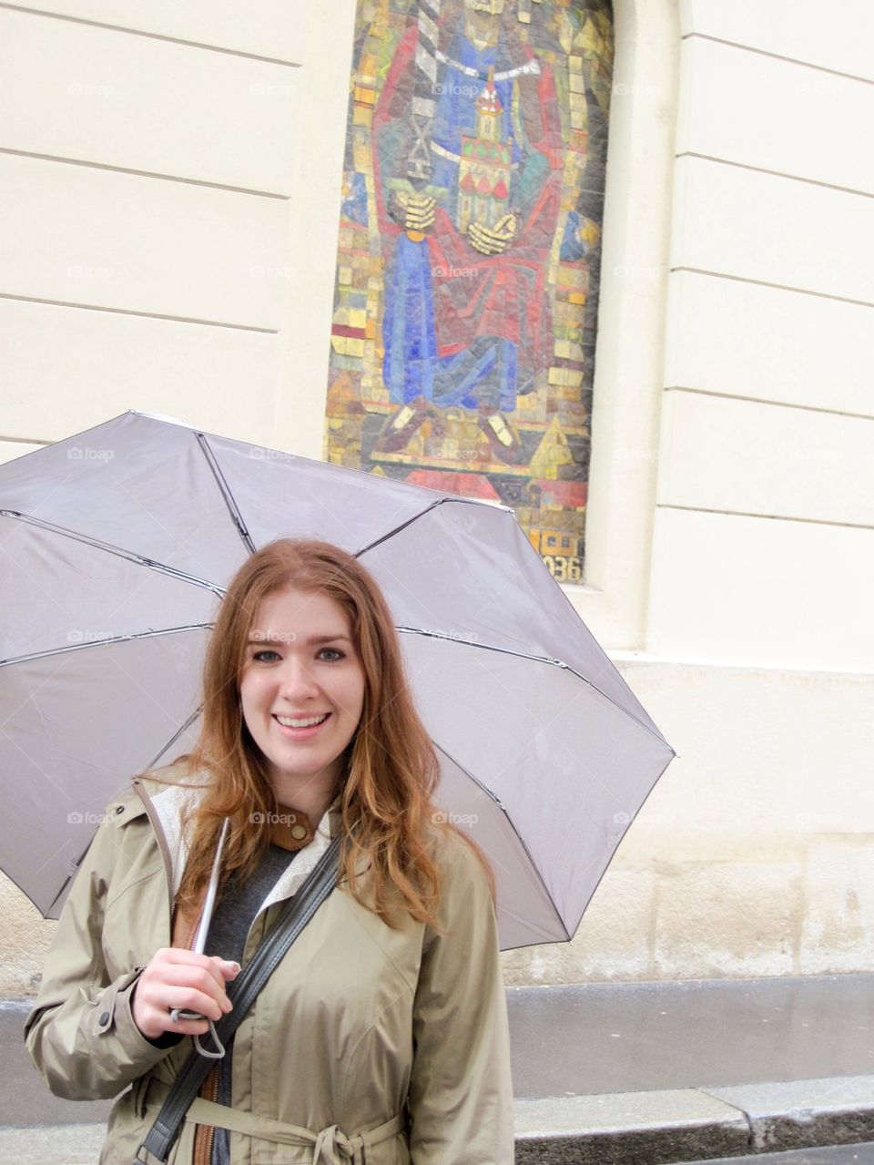 Raining in the city of Vienna 