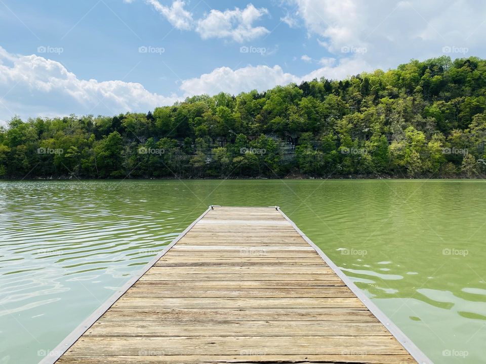 A peaceful early summer day sitting on a dock in Kentucky 