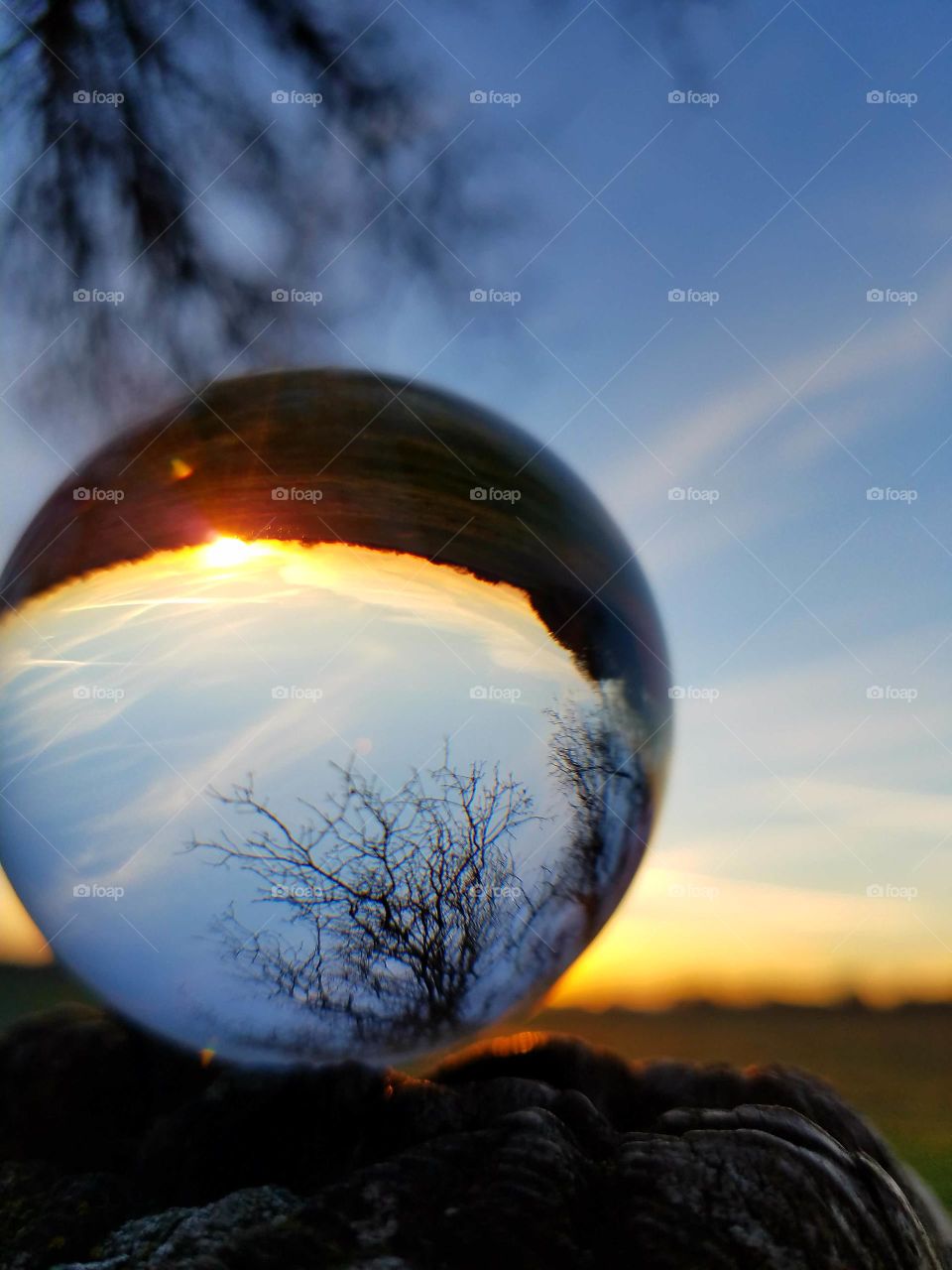 Sunset through the Lens Ball