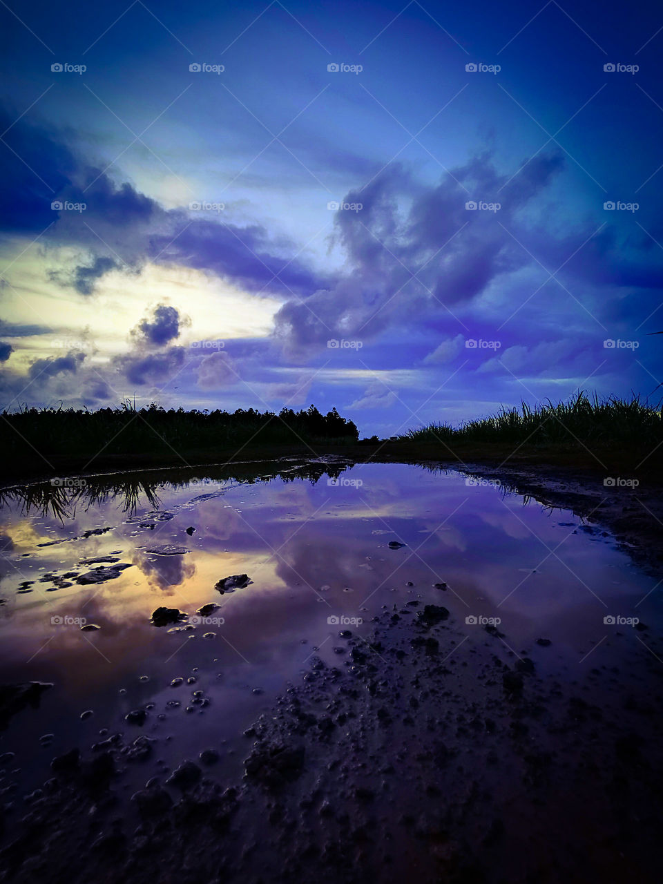 After sunset sky clouds