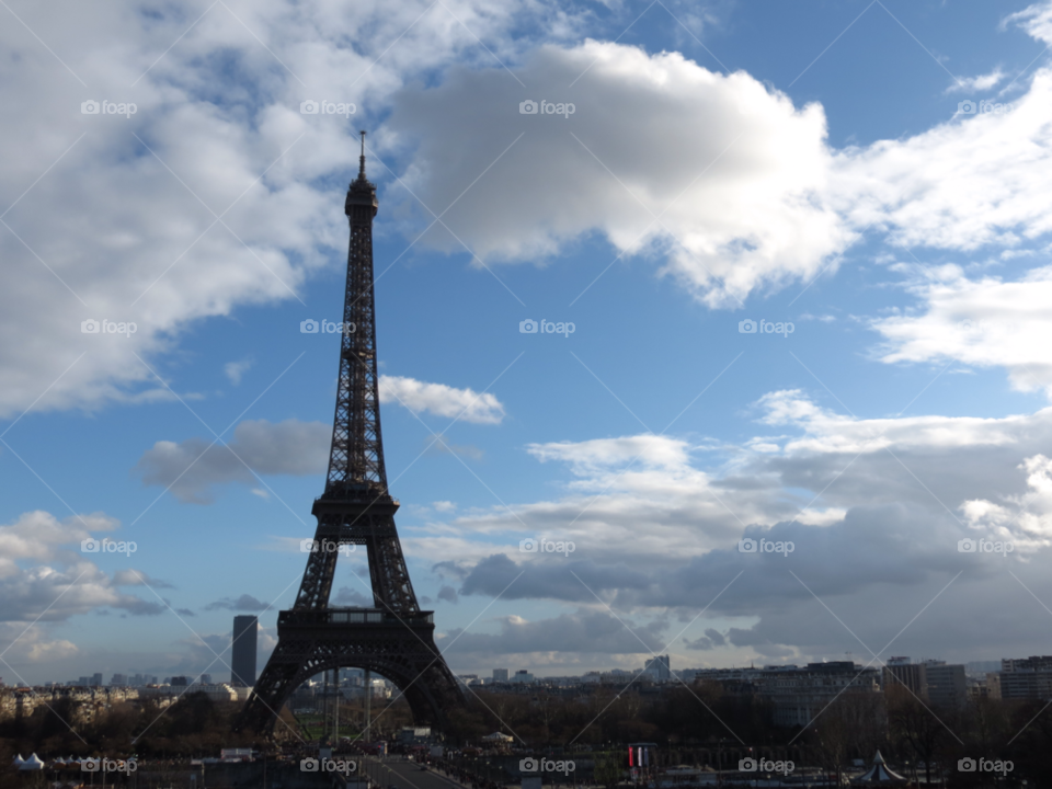 clouds france paris eiffel tower by darloandy1963