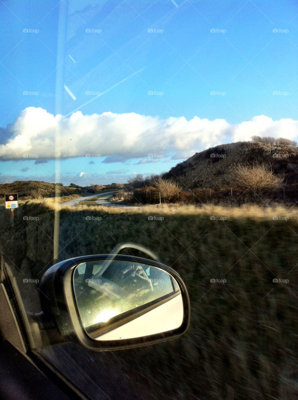 Driving through the dunes