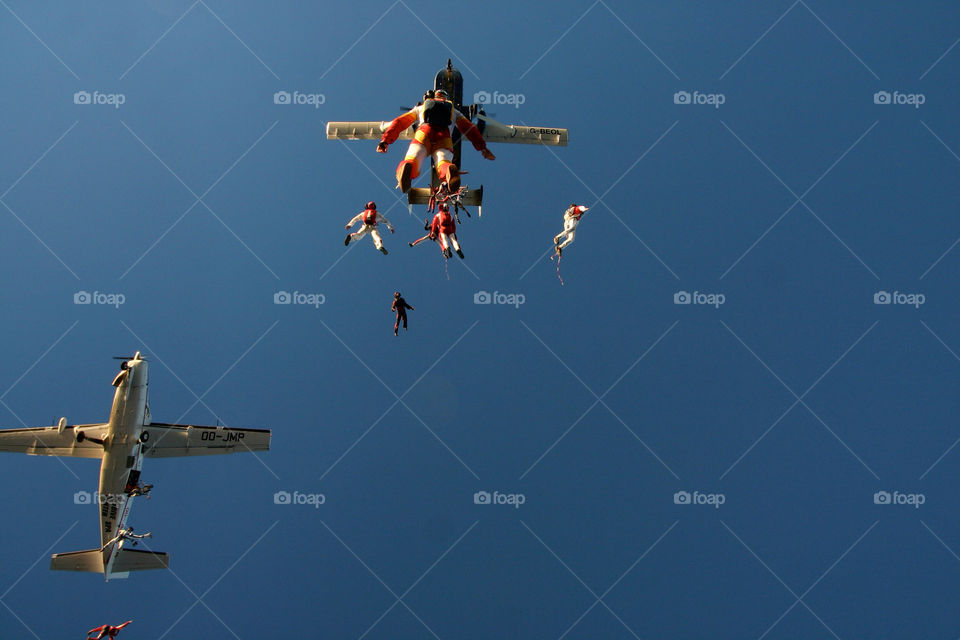 exit plane freefly skydiver by seeker