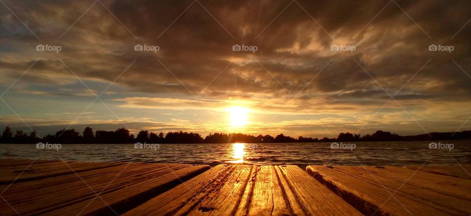 the sunset reflection