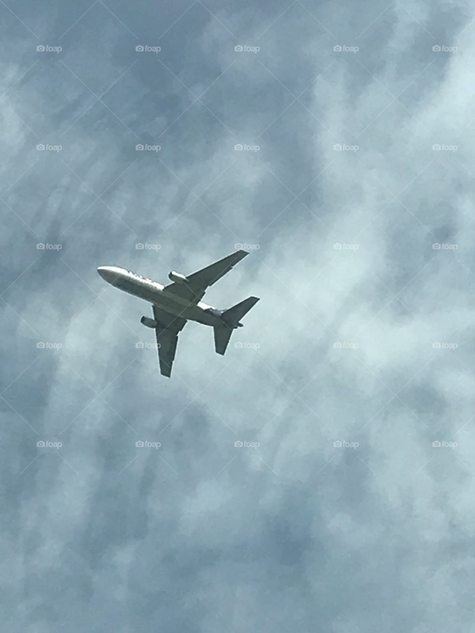 This jet was flying low overhead.