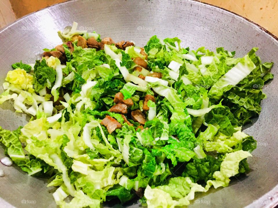 Cooking with our favorite vegetable dish with pork