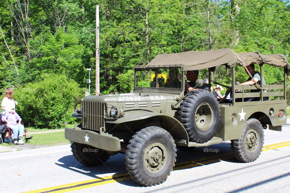 Military Jeep in parade