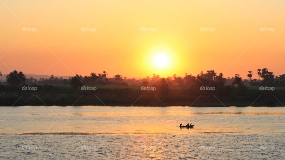 Sunset at the nile river