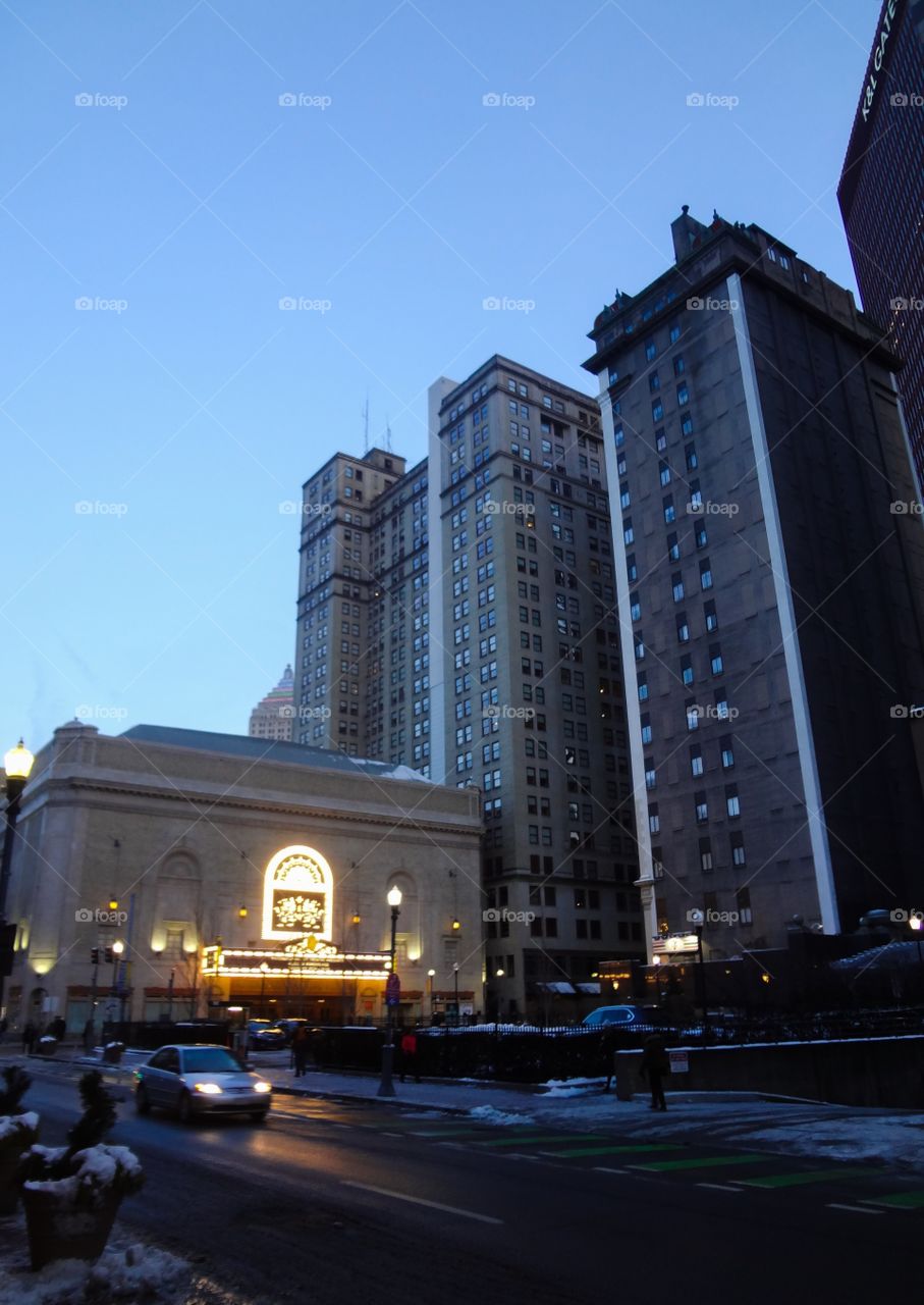 Benedum Theater at Night