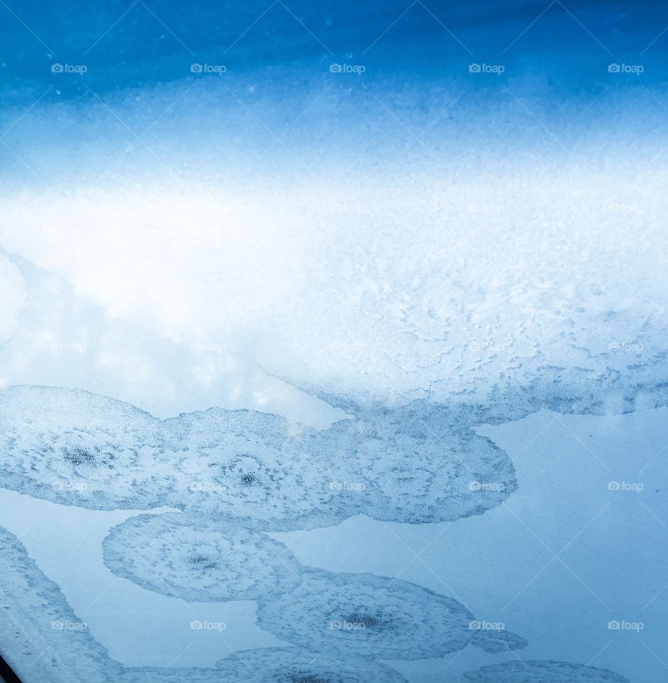 frost on car windshield - cool pattern 