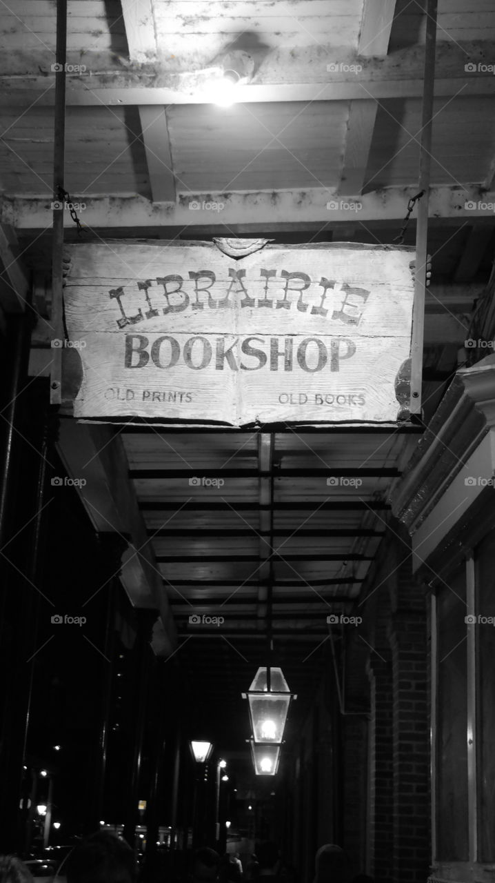 Librairie Bookshop, vintage sinage