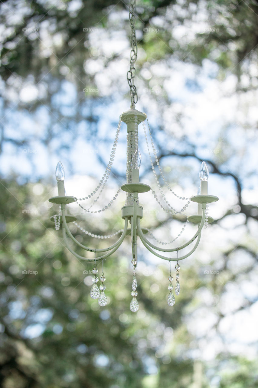 Chandelier hanging in Park