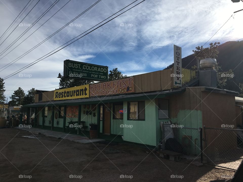 Mountain town restaurant 