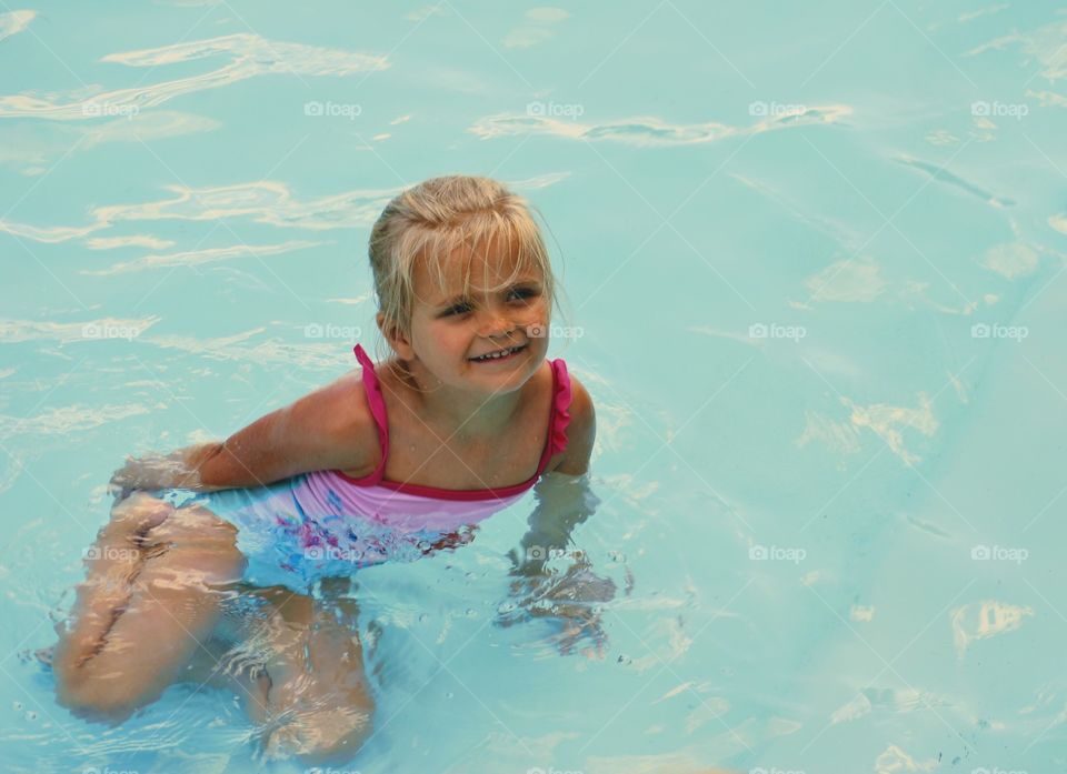 Girl in the pool