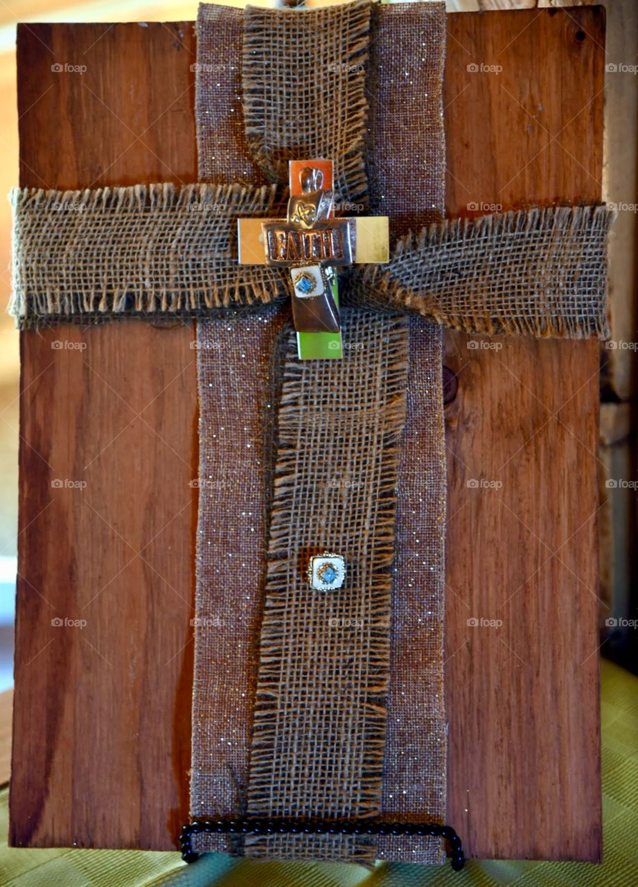 Burlap Cross