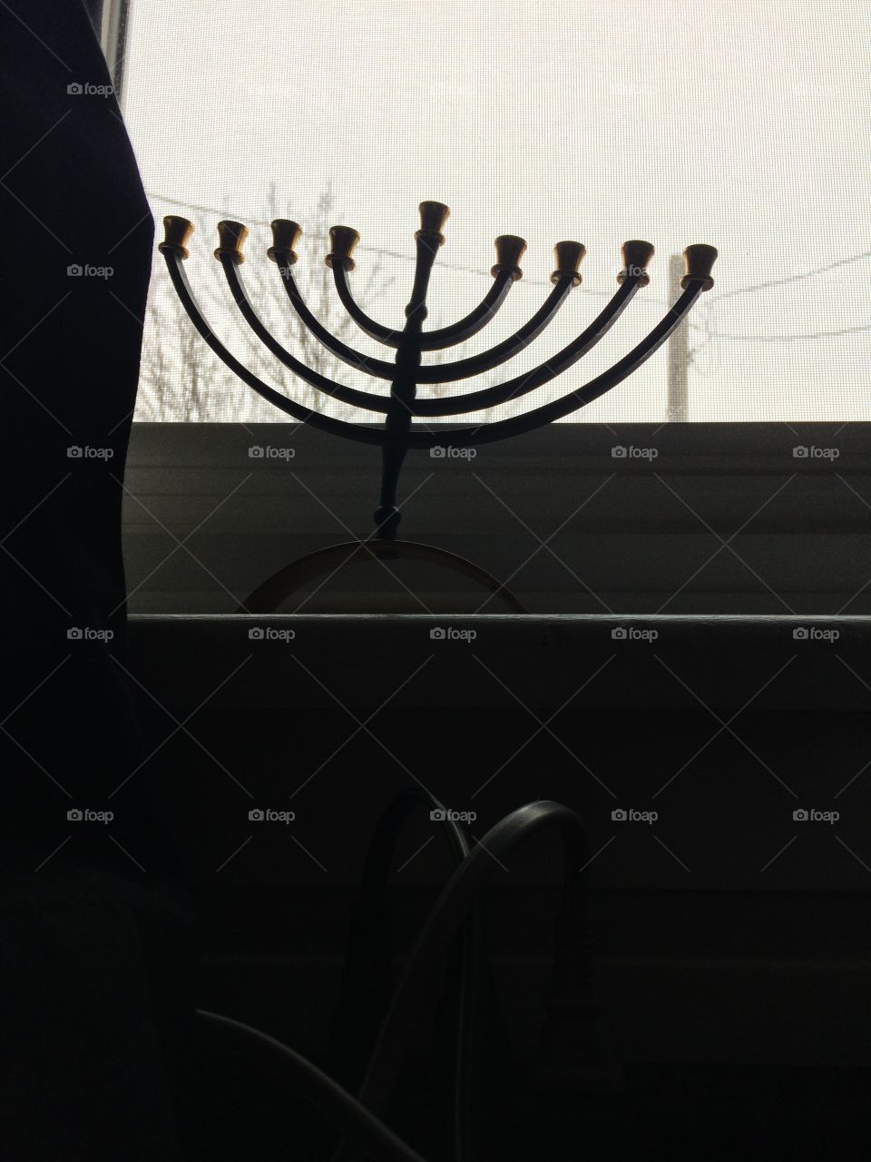 Menorah silhouette 