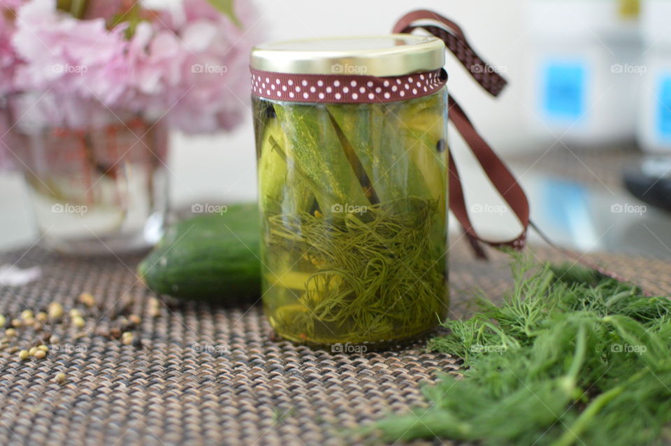 Homemade cucumber pickles