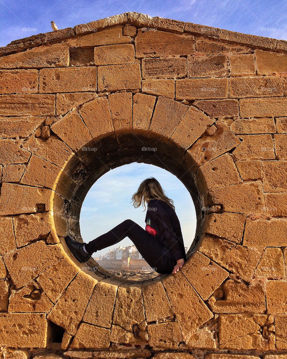 Girl in porthole