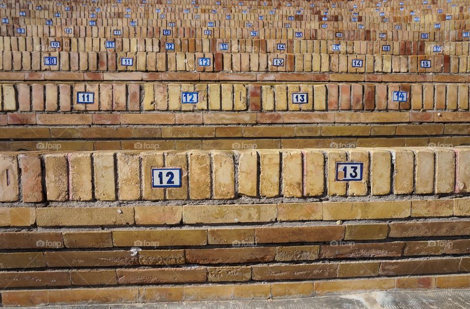Concrete steps in a bullring