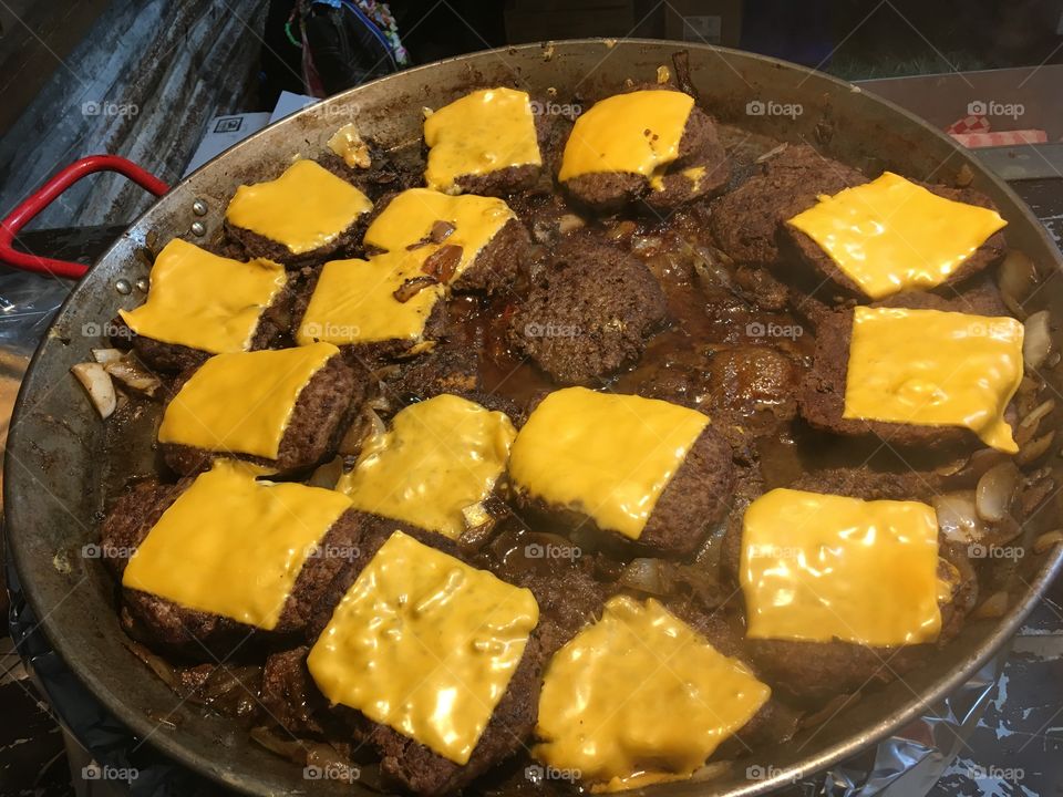 Meat cooking at Florida Man