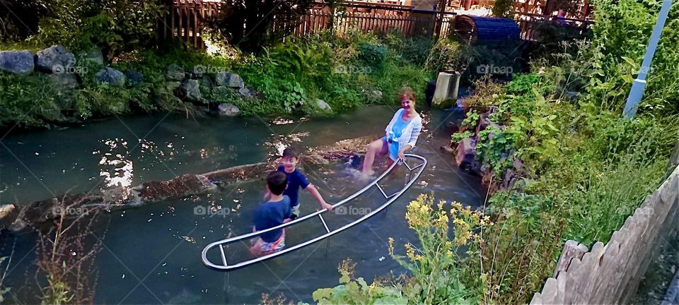 Water treading after “Dr Kneipp” is not only a lot of fun it is also excellent for the circulation. It can be done anywhere in nature such as in this small brook near “Garmisch-Partenkirchen” in the Bavarian “Alps”. 2024. Hypnotic Productions
