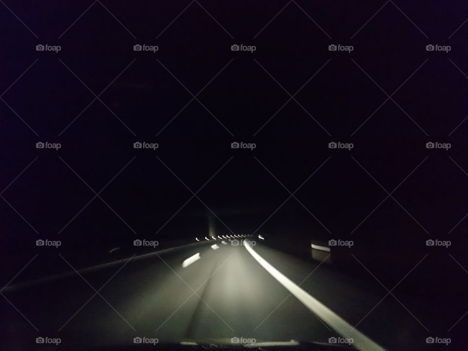 road at night