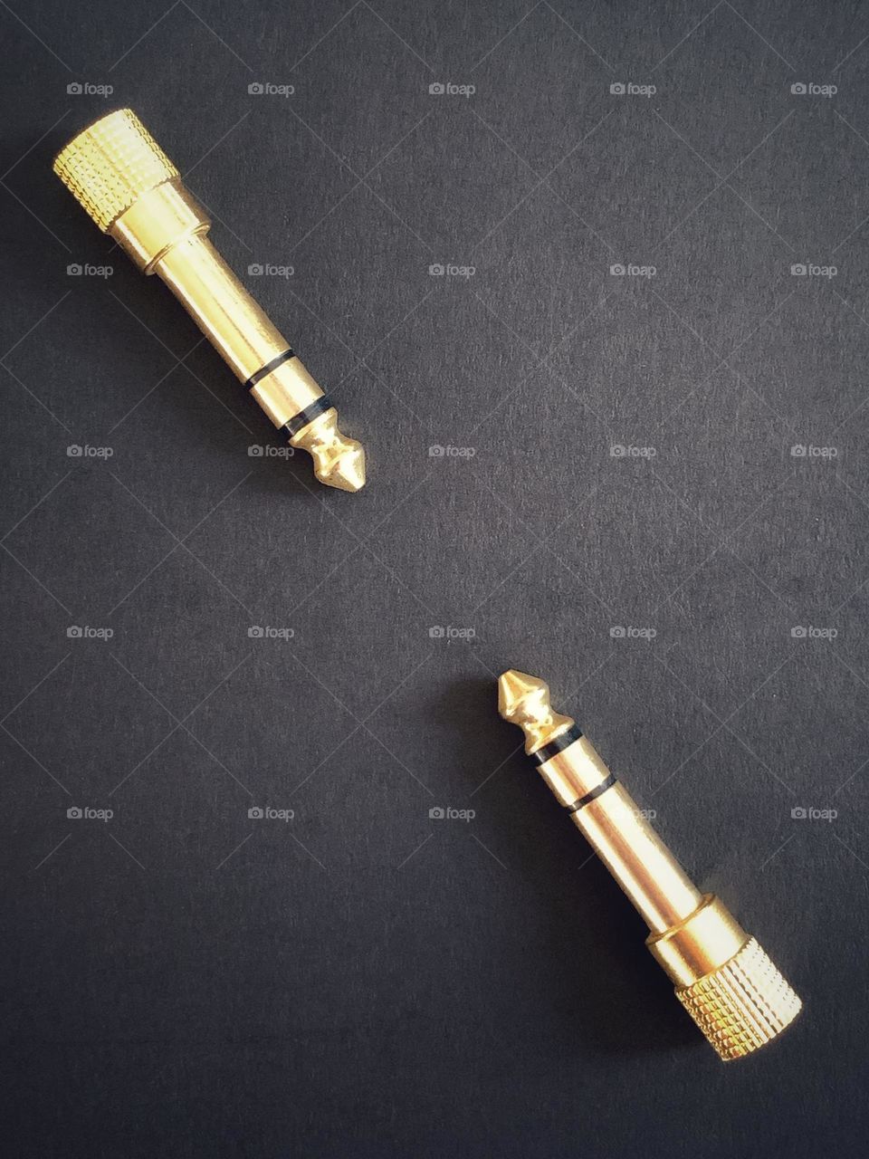 Gold audio jack adapter