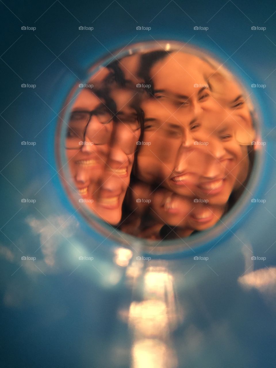 Took this picture at a kids birthday party. I took the photo through the eyehole on an toy kaleidoscope. 