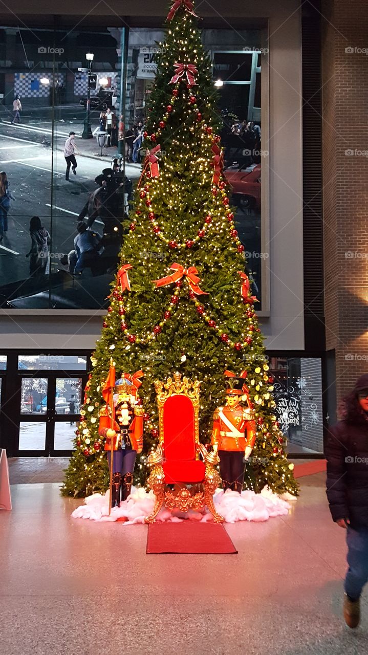 Giant Christmas Tree Throne