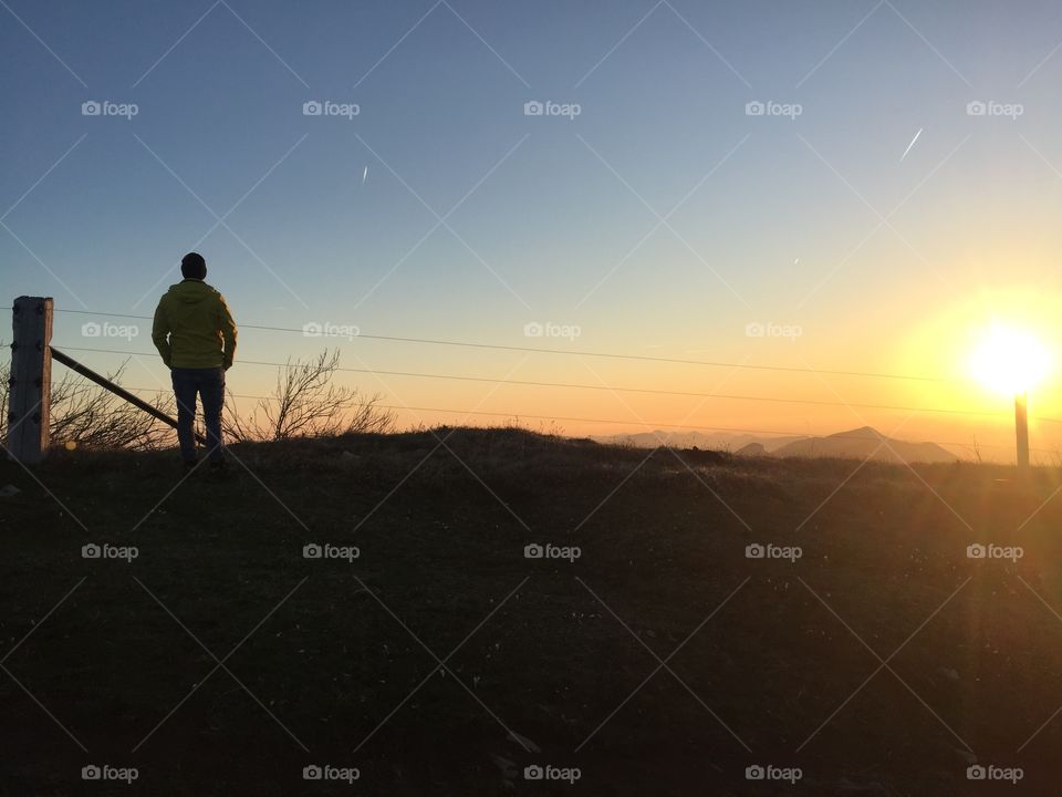 Sunset, Landscape, Dawn, People, Backlit