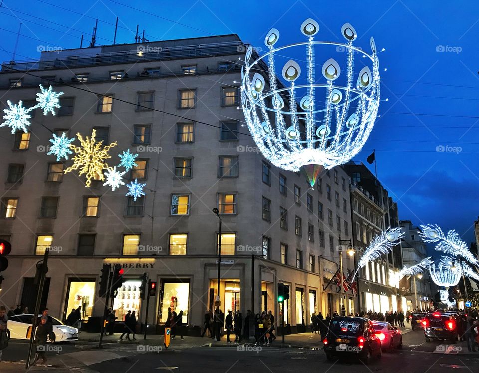 Christmas lights in London 