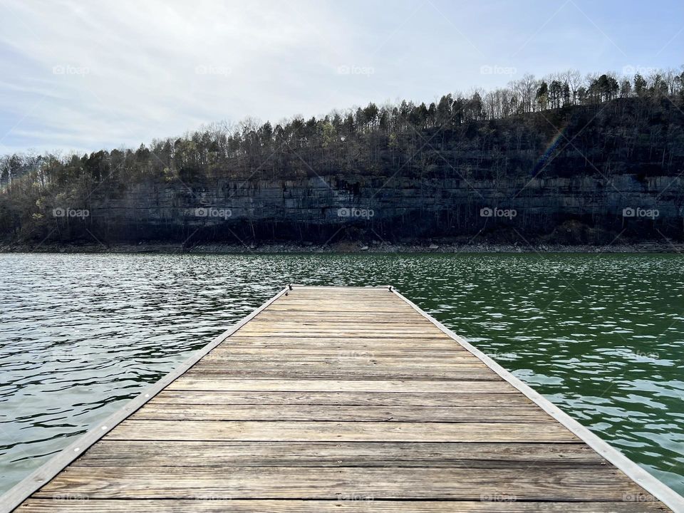 Winter view from sitting on the dock