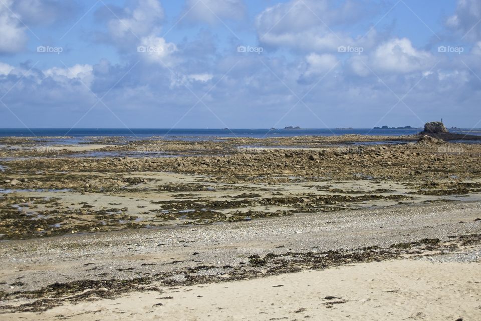 view of the beach in brittany