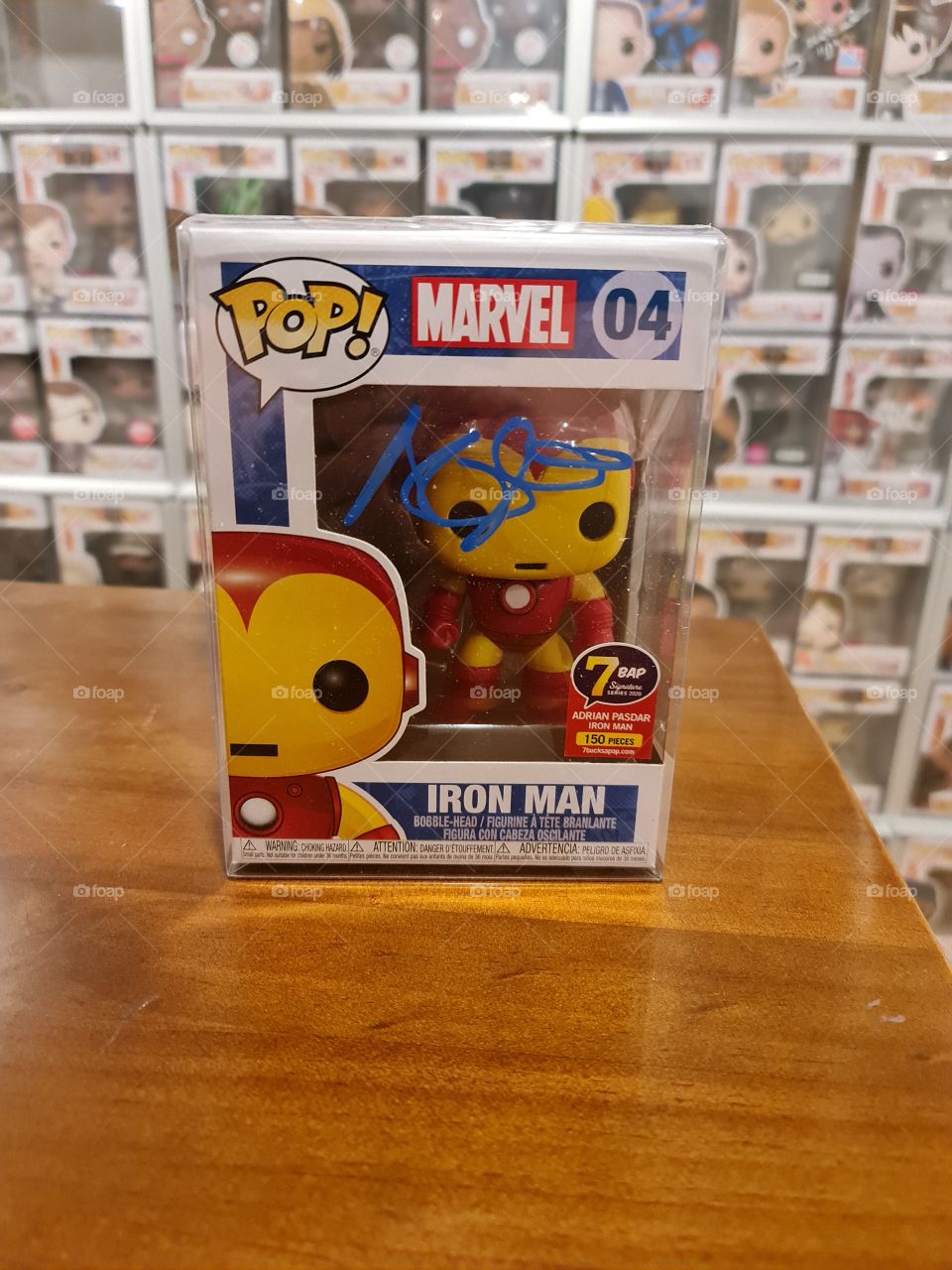 Funko Pop! - Marvel - Iron Man - Adrian Pasdar signed - JSA