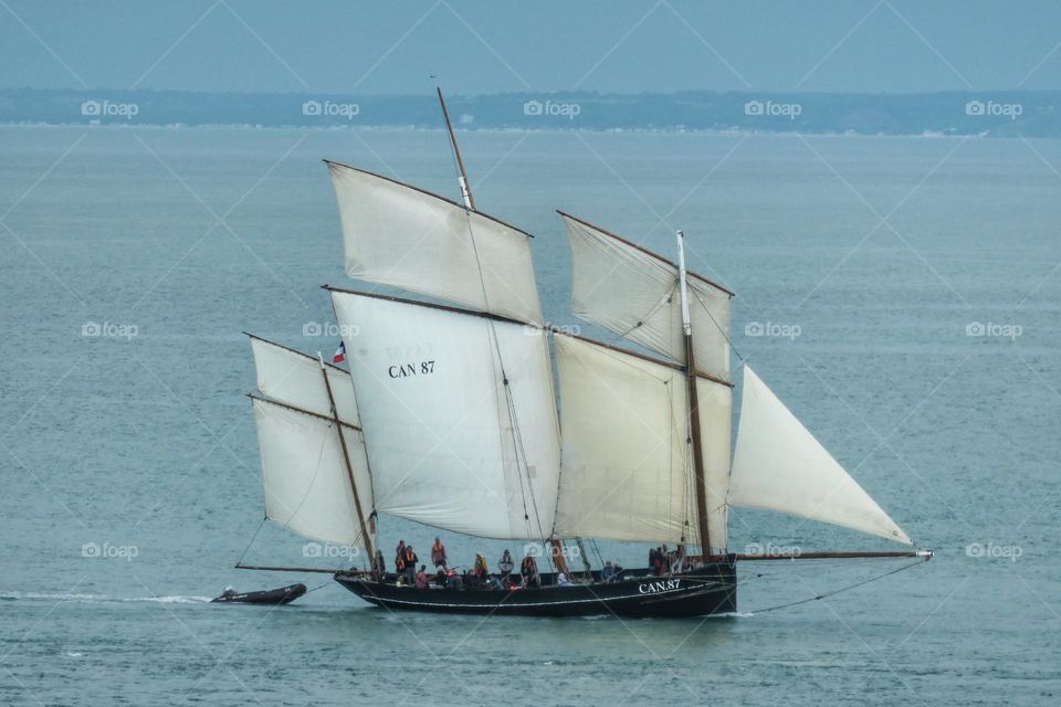 Sailboat on the sea