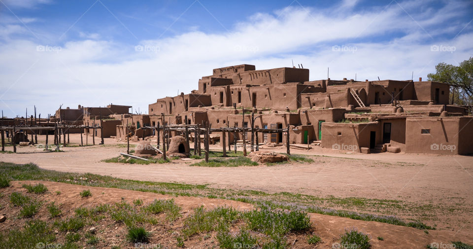 Taos Pueblo, New Mexico a wonder of the world. Still inhabited after more than 1000 years.