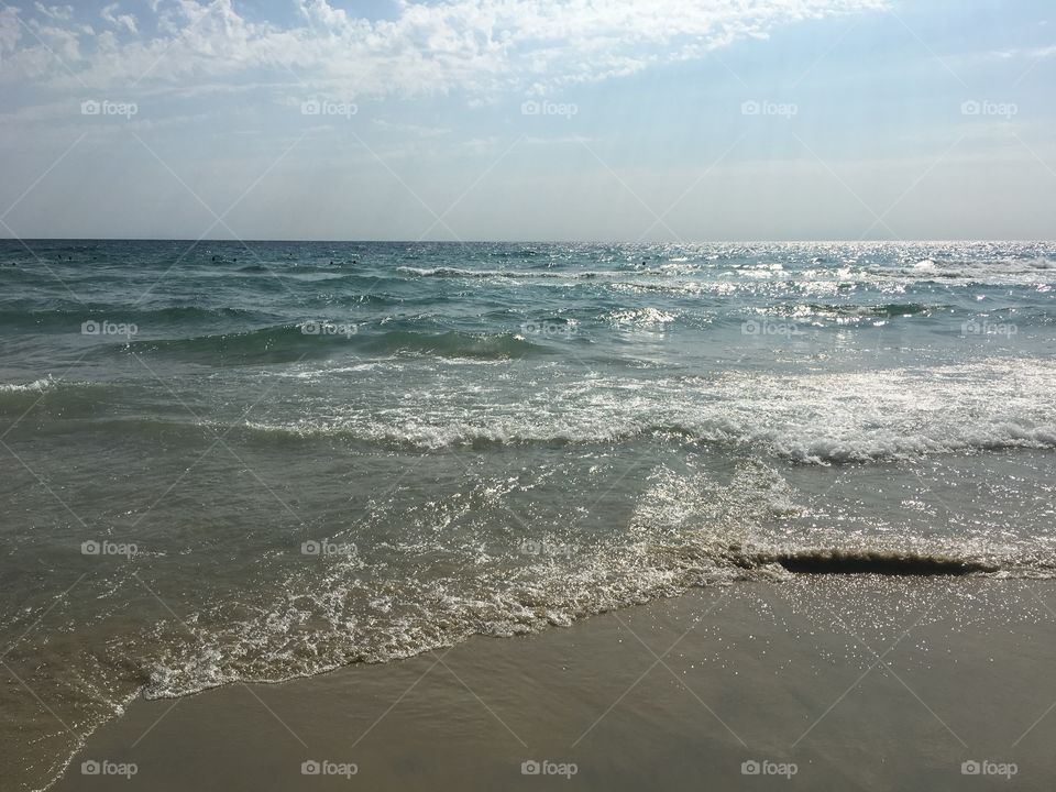 Waves on Paradise beach on Thassos island Greece