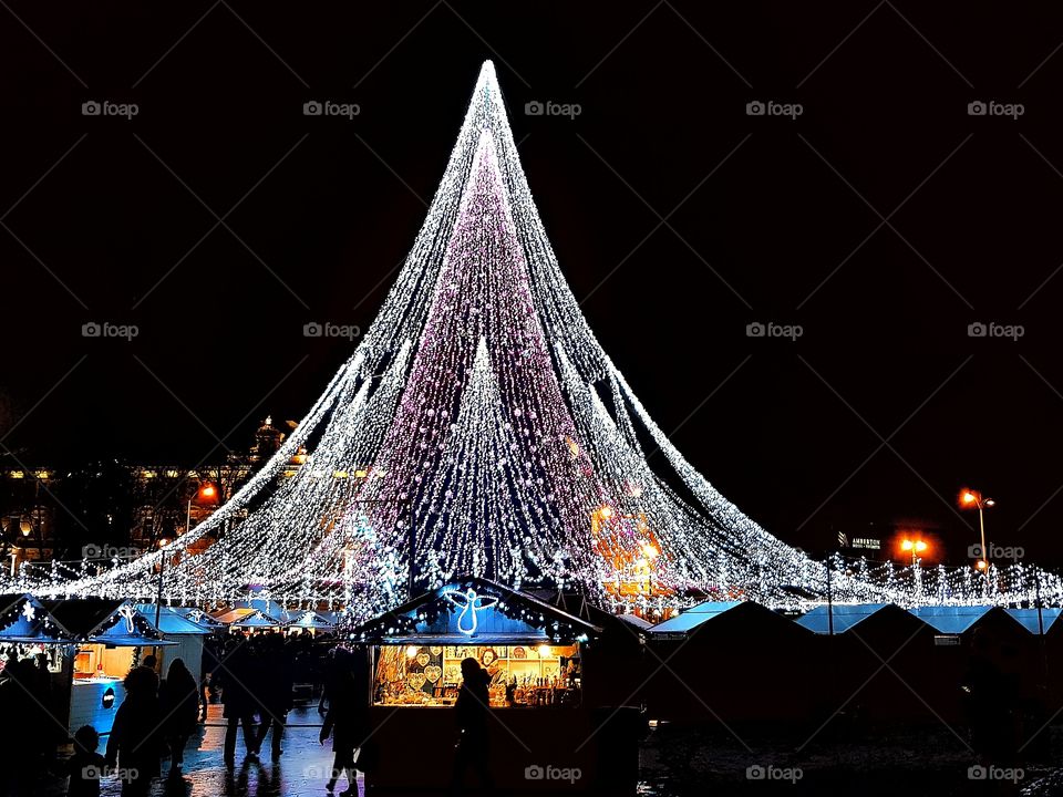 Amazing Christmas tree of Vilnius.