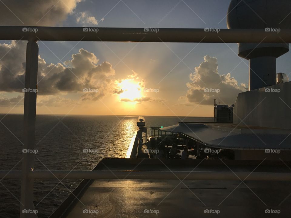Cruise top deck Sunset 