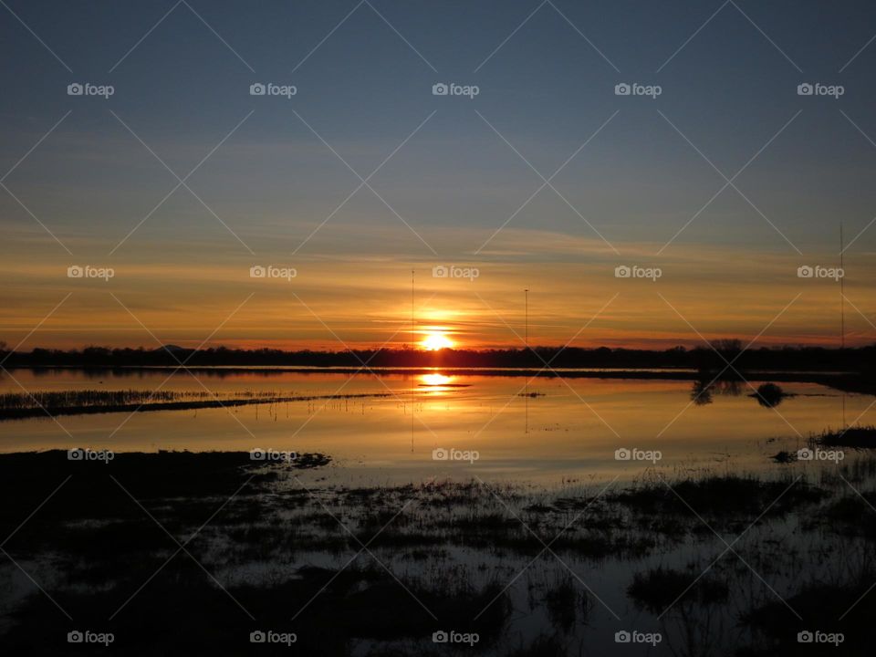 Sunset at Cosumnes River Preserve 