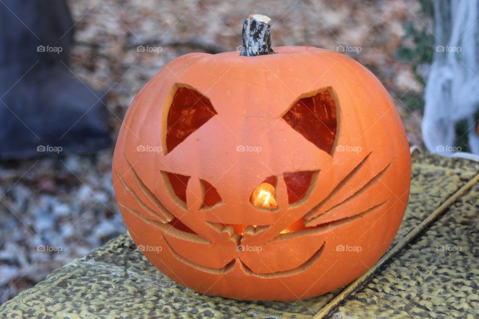 Carved pumpkin