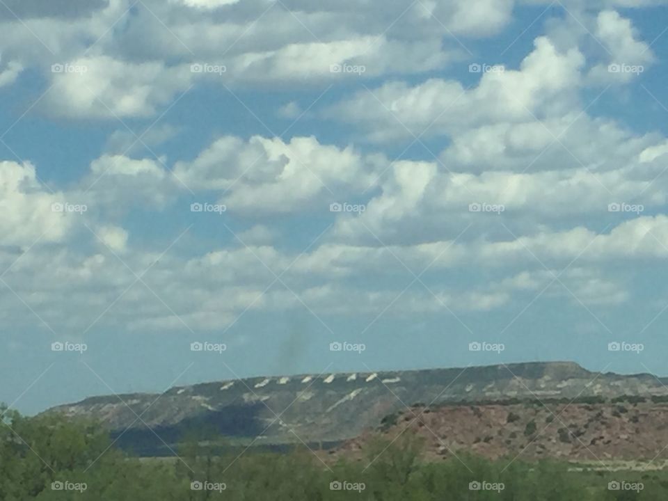 Clouds above the mountain