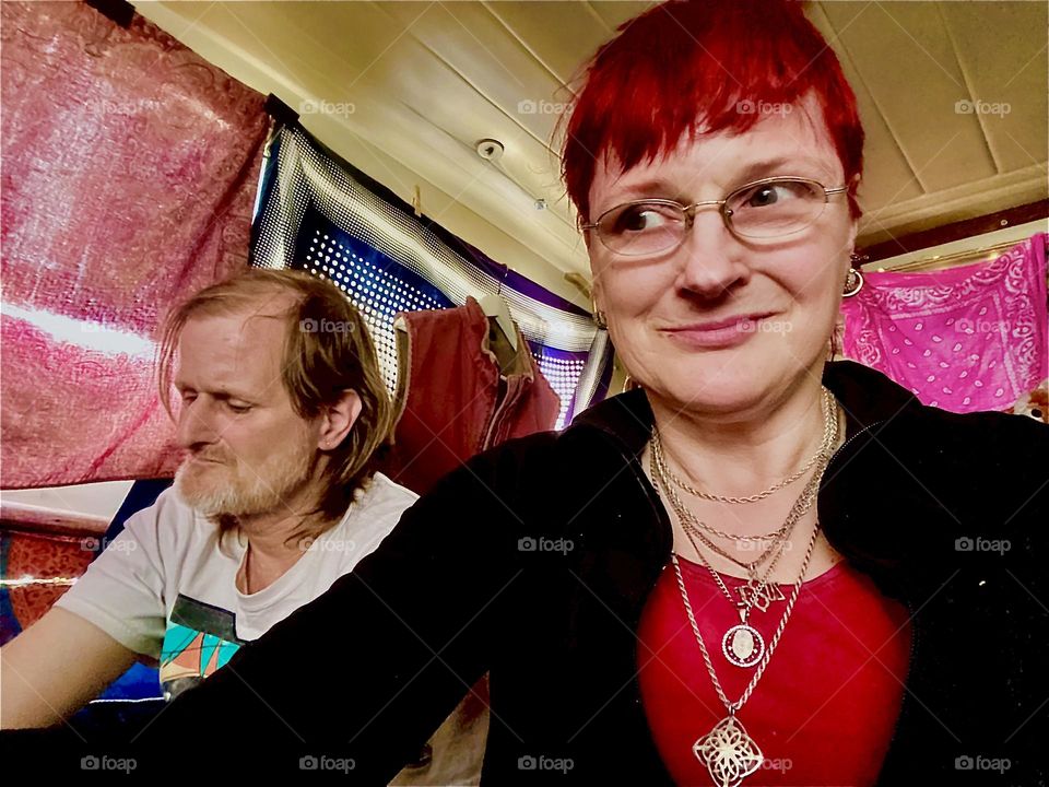 I, “Petra Schiller” a.k.a. “Maxine Firefox” and partner “Timothy Trespas” have been goofing around a bit aboard our “28 ft 1969 Luhrs” cabin cruiser, the boat we call “Salvation”. It is our home and literally our salvation. 2021. Hypnotic Productions