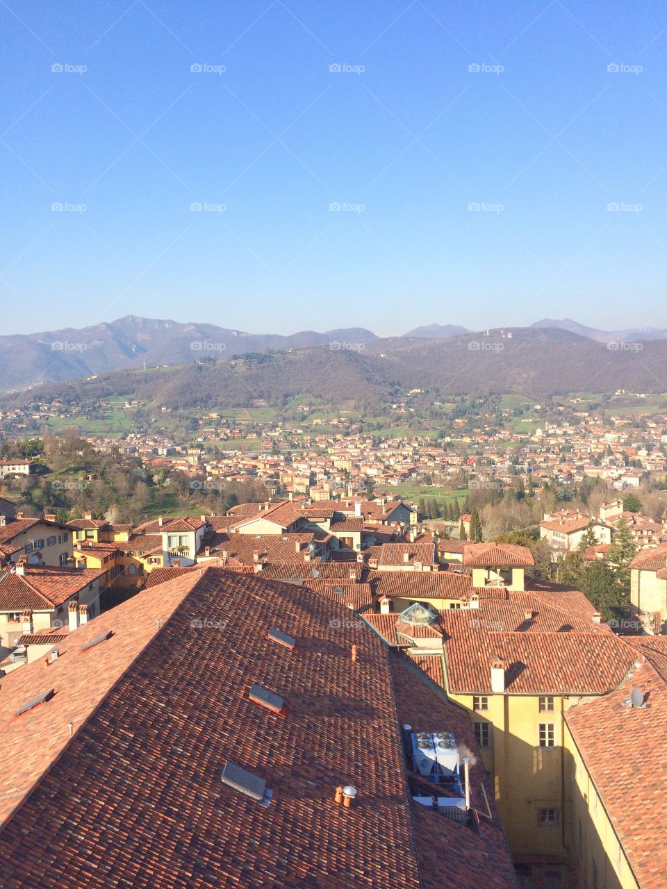 Bergamo, Italy from the clock tower 