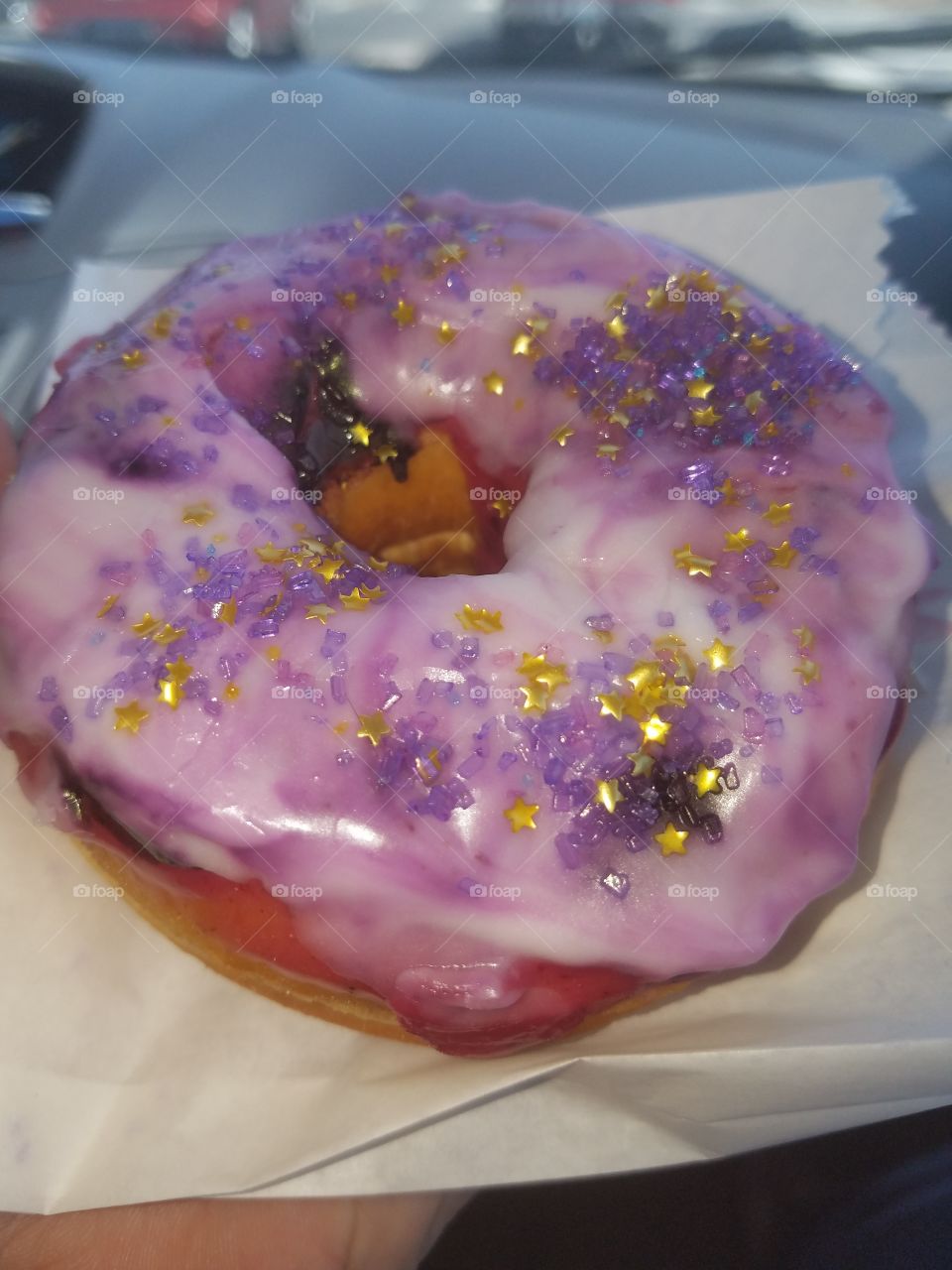 Dill's blackberry galaxy donut